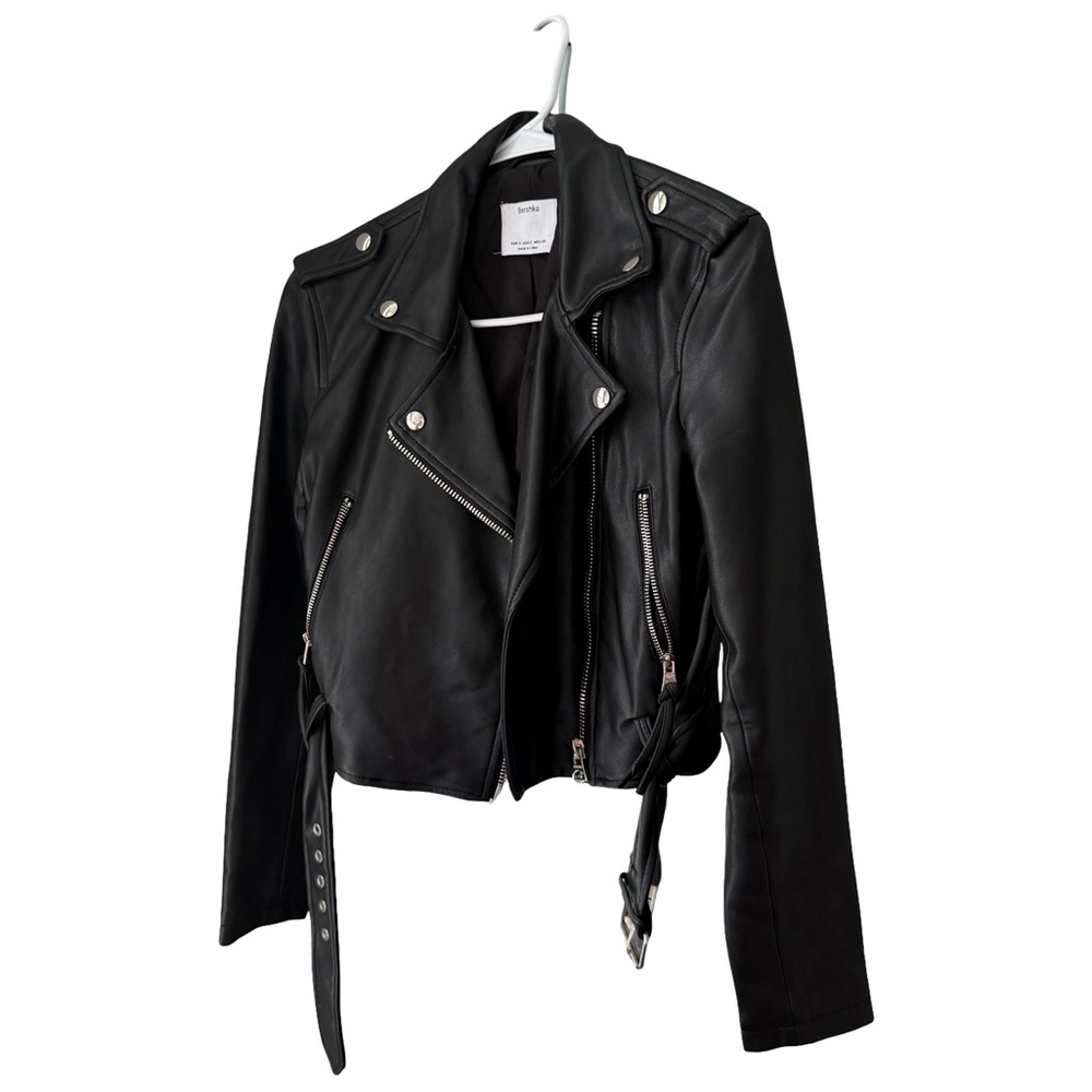 Faux Leather Biker Jacket – Size S